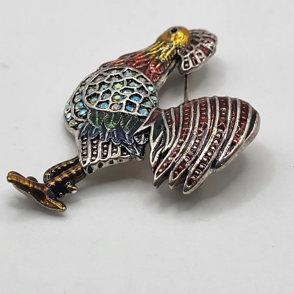 Estate rooster brooch